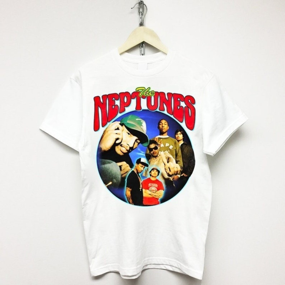 THE NEPTUNES T-SHIRT Retro Rap Tee Pharrell Williams